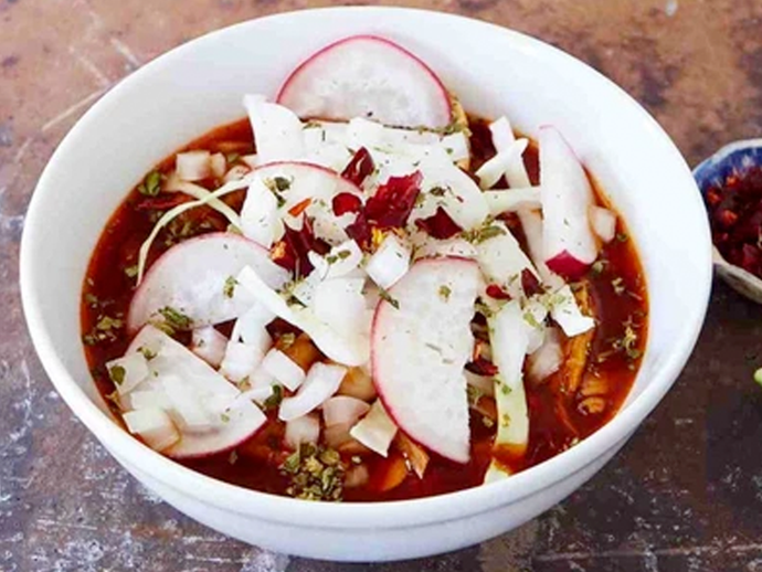 Red Pork Pozole soup recipe